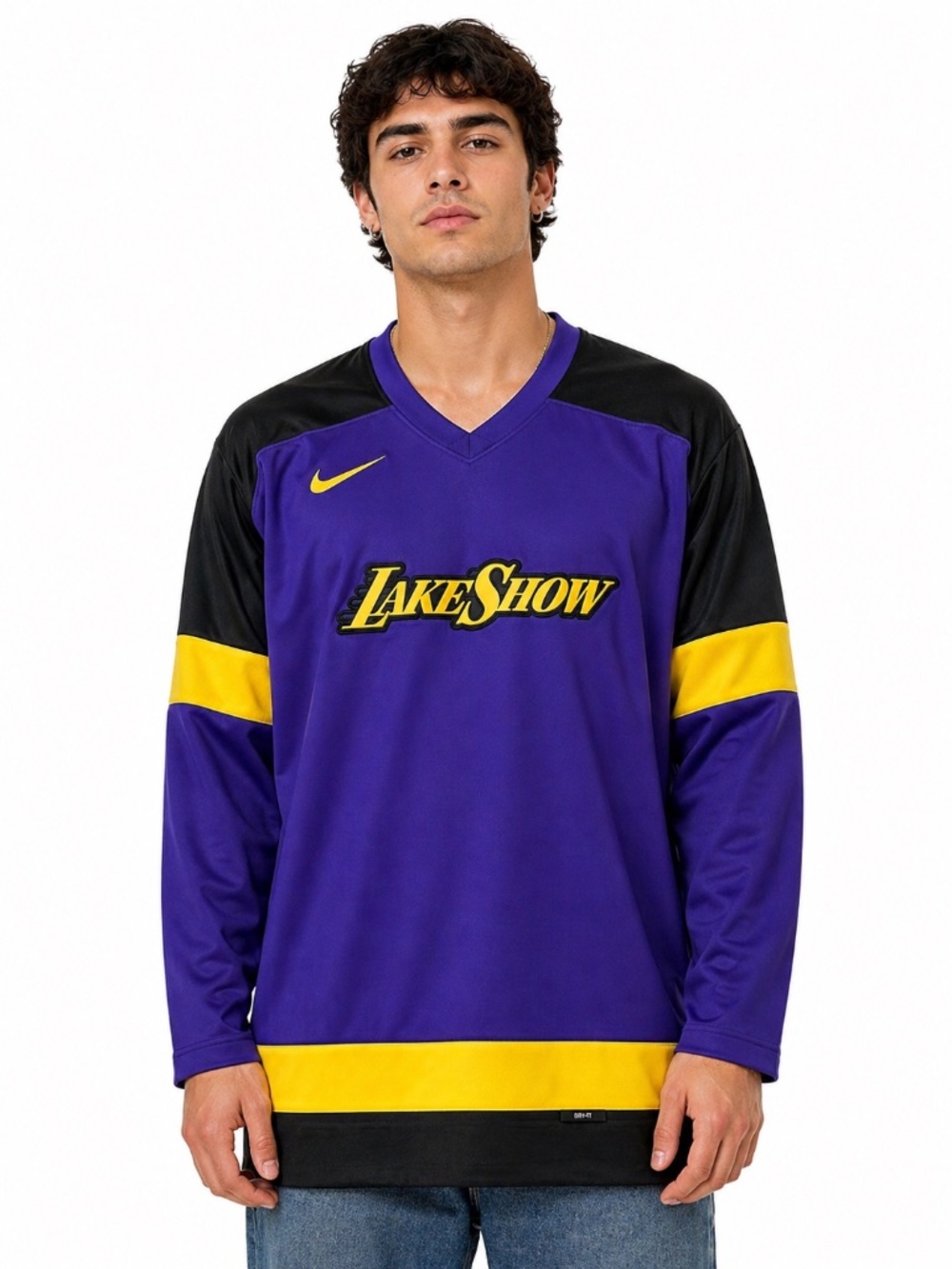 Nike Lakers Lake Show City Edition  2XL Purple Dri-FIT NBA Hockey Style Jersey